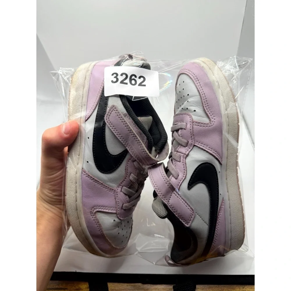 Nike Court Borough‎ Low 2 PS BQ5451-005 Girls 3 Sneaker Iced Lilac Leather Shoes